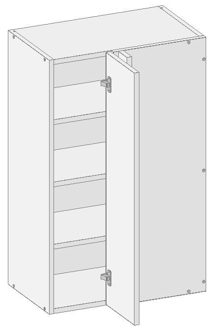Takhøyt hjørne innstikkskap venstre