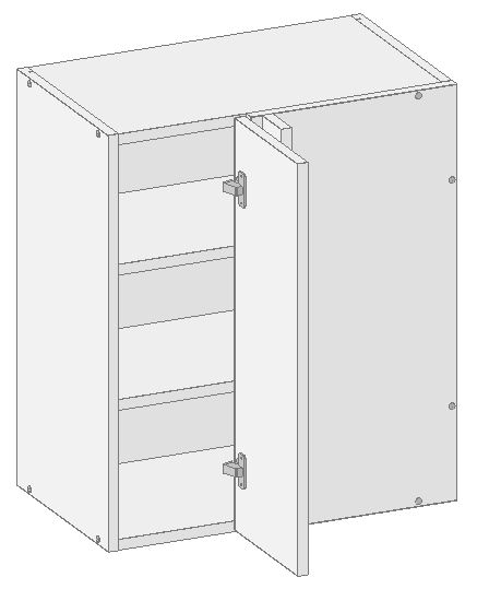Hjørne innstikk overskap venstre